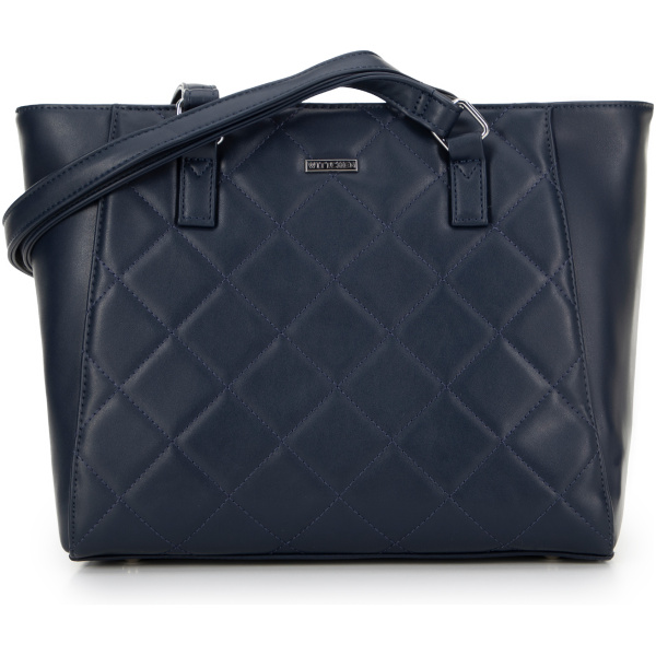 Dámska shopper kabelka z ekologickej kože modrá 29-4Y-608-7