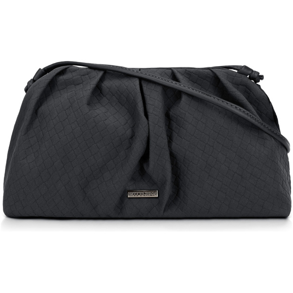 Damska torebka crossbody z marszczeniem szara 99-4Y-423-1