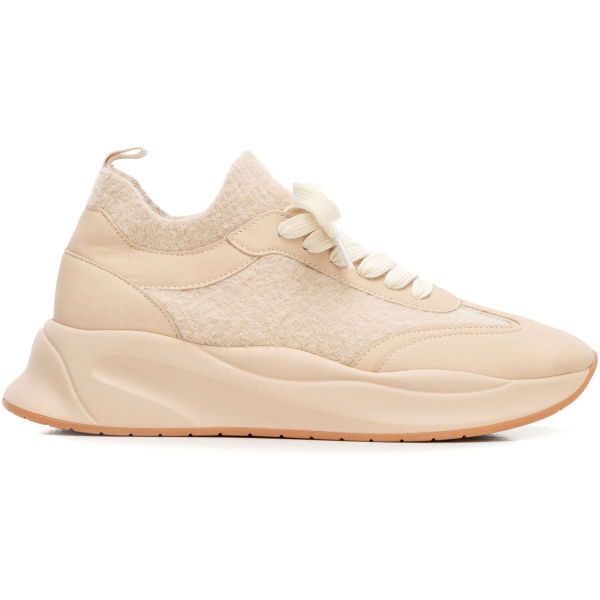 Dámske kožené sneakersy béžové 101-DP-504-9
