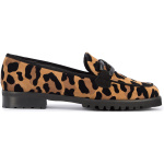 Dámske leopardie semišové mokasíny 95-D-103-1