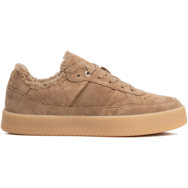 Dámske semišové sneakersy béžové 102-D-360-9