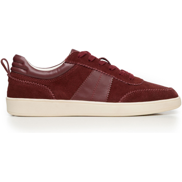Dámske semišové sneakersy bordové 102-D-359-3