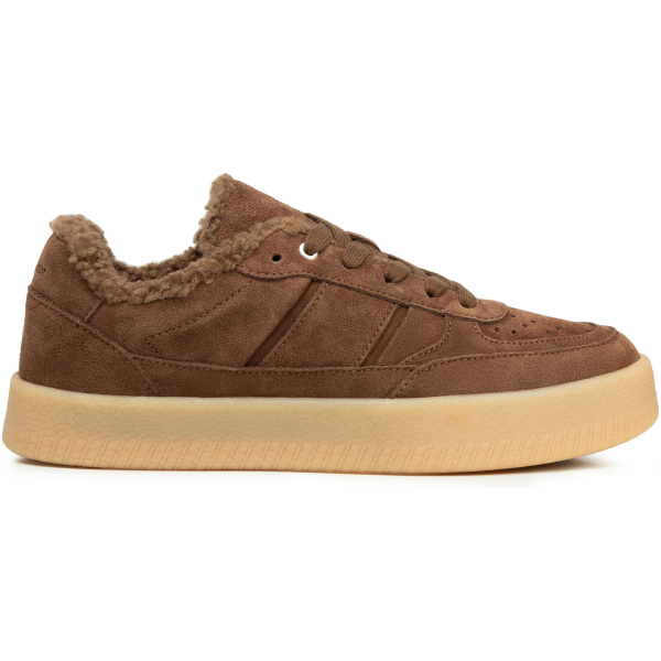 Dámske semišové sneakersy hnedé 102-D-360-4