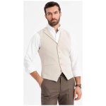 Elegantná béžová pánska vesta V2 BLZV-0145 - L