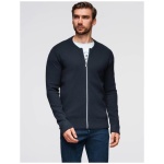 Módny tmavomodrý pánsky sveter na zips V1 SWZS-0146 - M