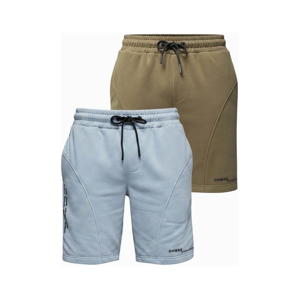 Sada originálnych teplákových kraťasov svetlo modré a khaki  V1 Z127 - XL