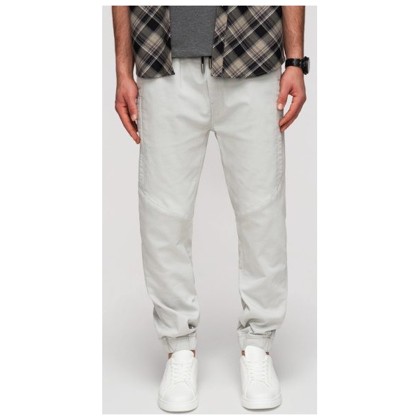 Trendové šedé pánske joggery V3 P1521 - XL