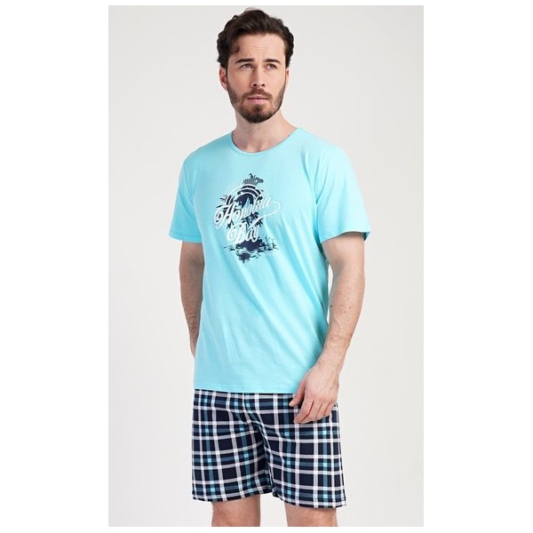 Tyrkysové krátke pánske pyžamo Honolua bay - XL